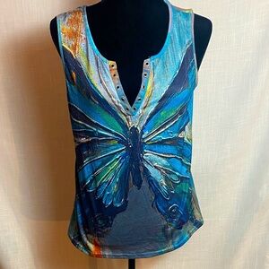 Blue Butterfly Tank Top 🦋
